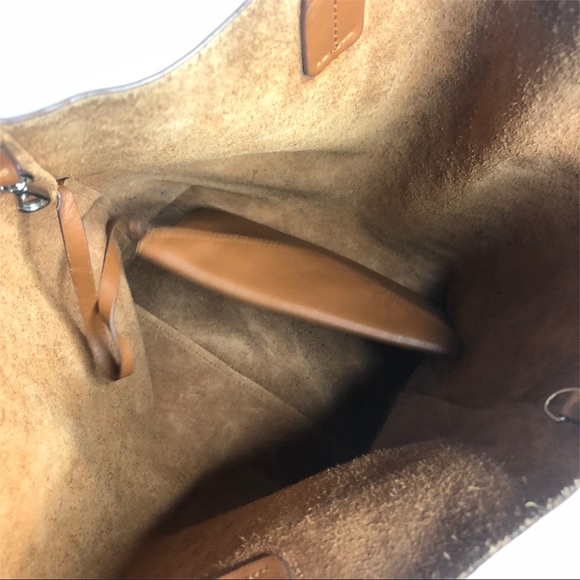 Last Chance Jil Sander Navy Brown Leather Tote Bag - Picture 9 of 14